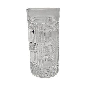 Ralph Lauren Plaid Crystal Highball Glass – Glen Plaid Pattern – NWOT